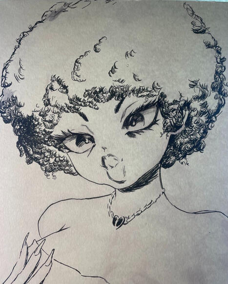 "Miss Poopie" Stylization of Bronx rapper Ice Spice