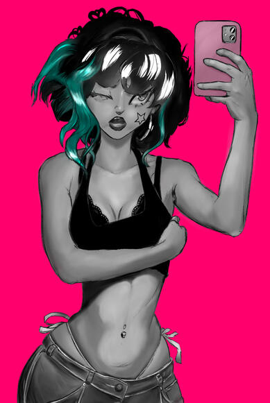 Cool E-girl concept